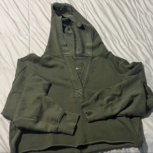 Aerie Sage Green Crop Knit Top
